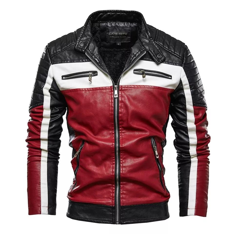 Red and black motorcycle 2024 jacket
