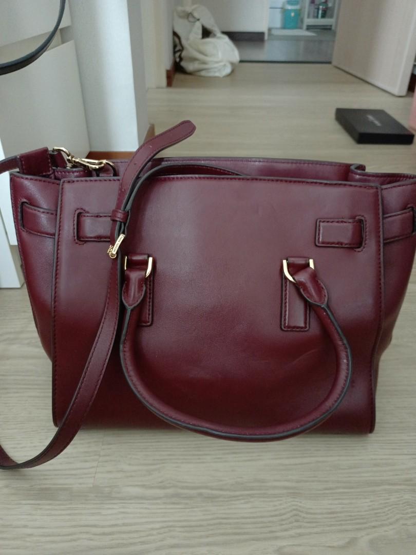 Michael kors maroon purse discount