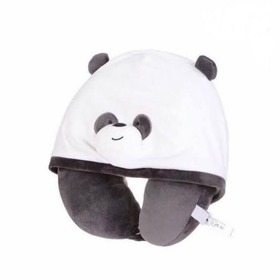 Miniso We Bare Bears Neck Pillow with Hood (Category: Travel Essentials & Accessories) located in Mandaluyong City. Submitted by urgifted (Listing ID 1167575761, Image 2). Description: These cute and fun neck pillows let you travel in total comfort and style. Just easily attach it to your luggage with the easy snap button. Great gifts, too! • choose from 3 designs: Ice bear, Panda, Grizzly .