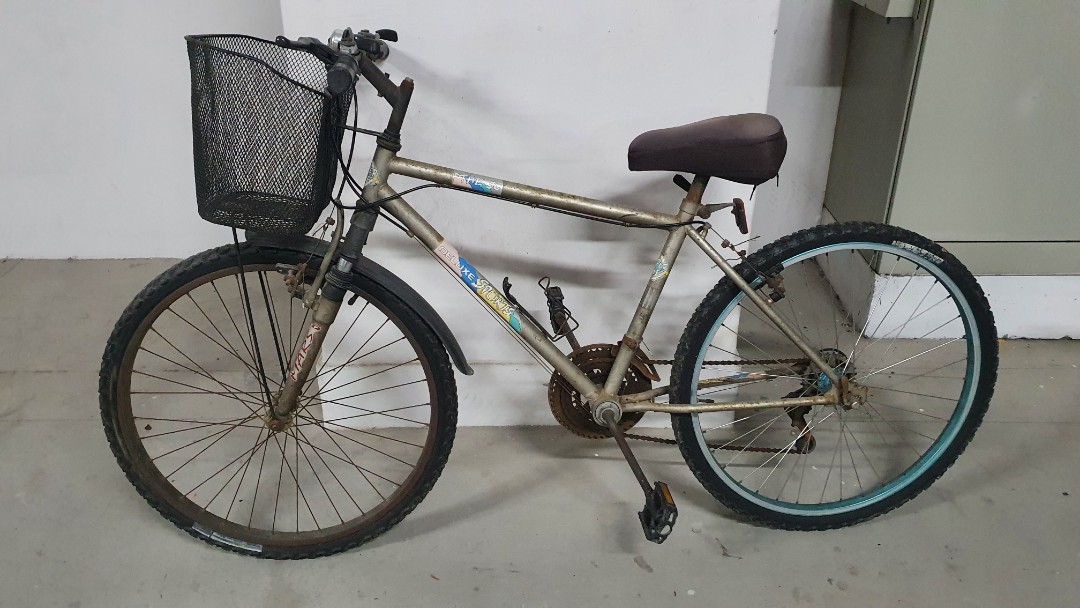 Mountain Bike Bicycle With Basket 