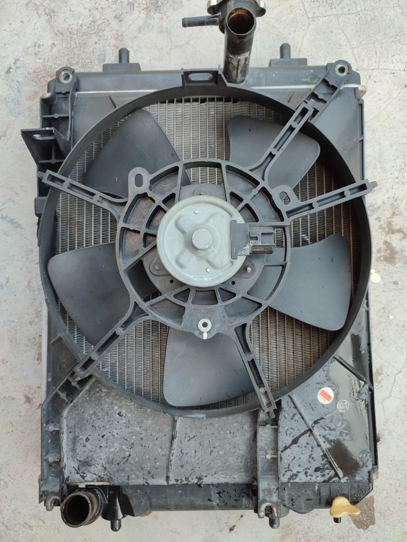 Myvi radiator fan set. Good condition., Auto Accessories on Carousell