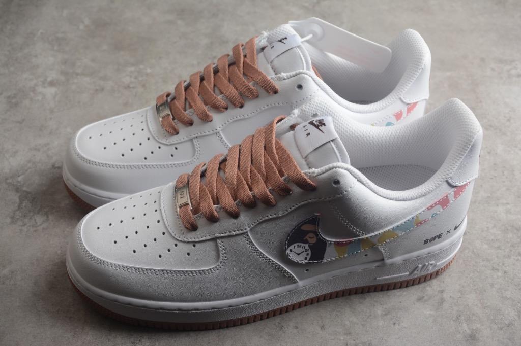 NIKE Air Force 1 Low Bape White pink shoes Euro 36-45, Women's Fashion,  Footwear, Sneakers on Carousell
