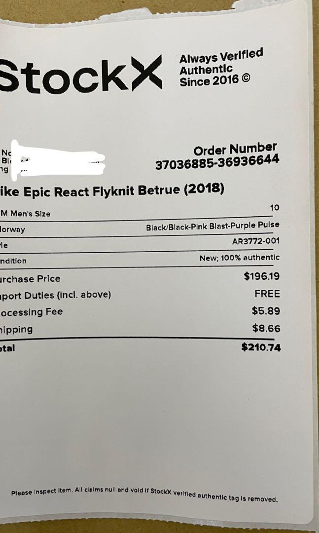 Epic react flyknit betrue black/black-pink blast-purple pulse discount