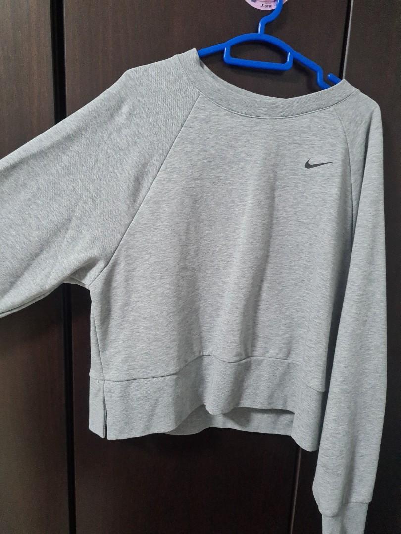Nike pullover Cutout design grey -M, Women's Fashion, Tops