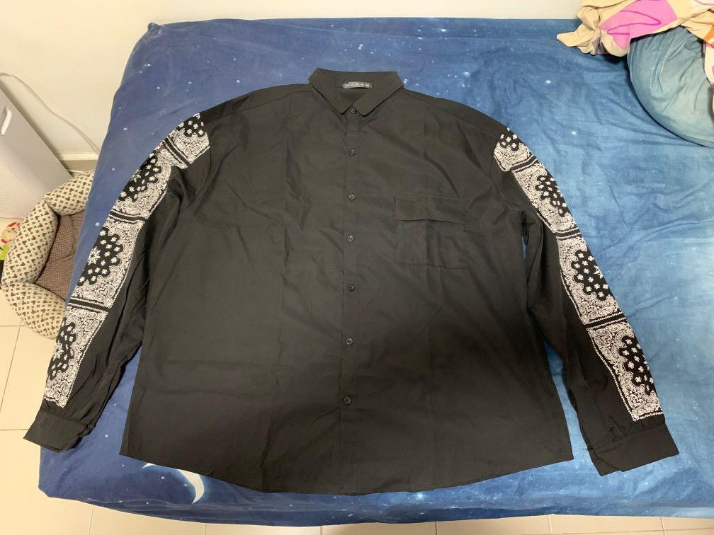 Plus size long sleeve shirt Men s Fashion Coats Jackets and