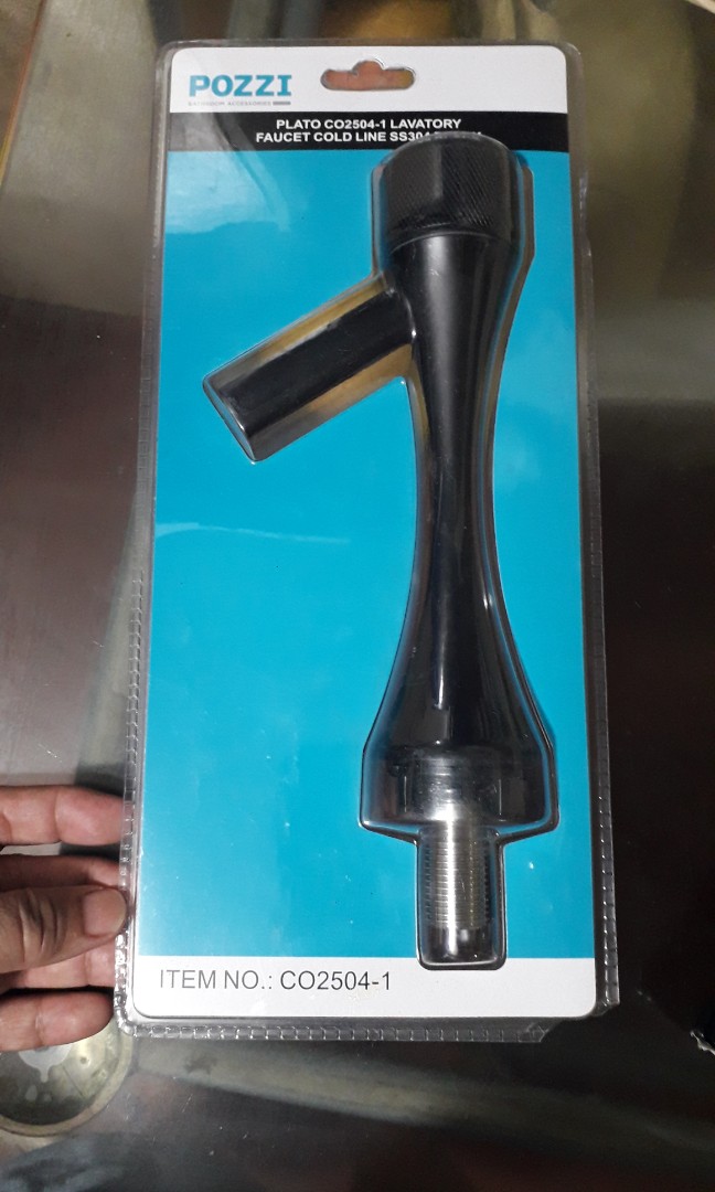 POZZI BLACK COLD LINE FAUCET, Furniture & Home Living, Bathroom