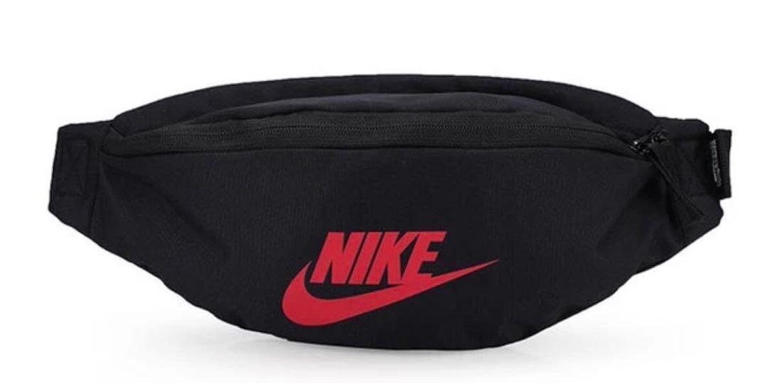 Red and black nike fanny pack on sale