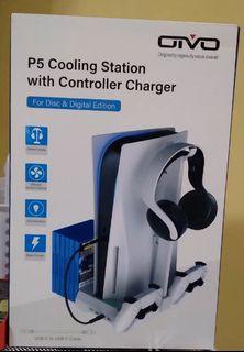 PS5 OIVO OTVO PS5 Cooling Station with Controller Charger For Disc & Digital Edition