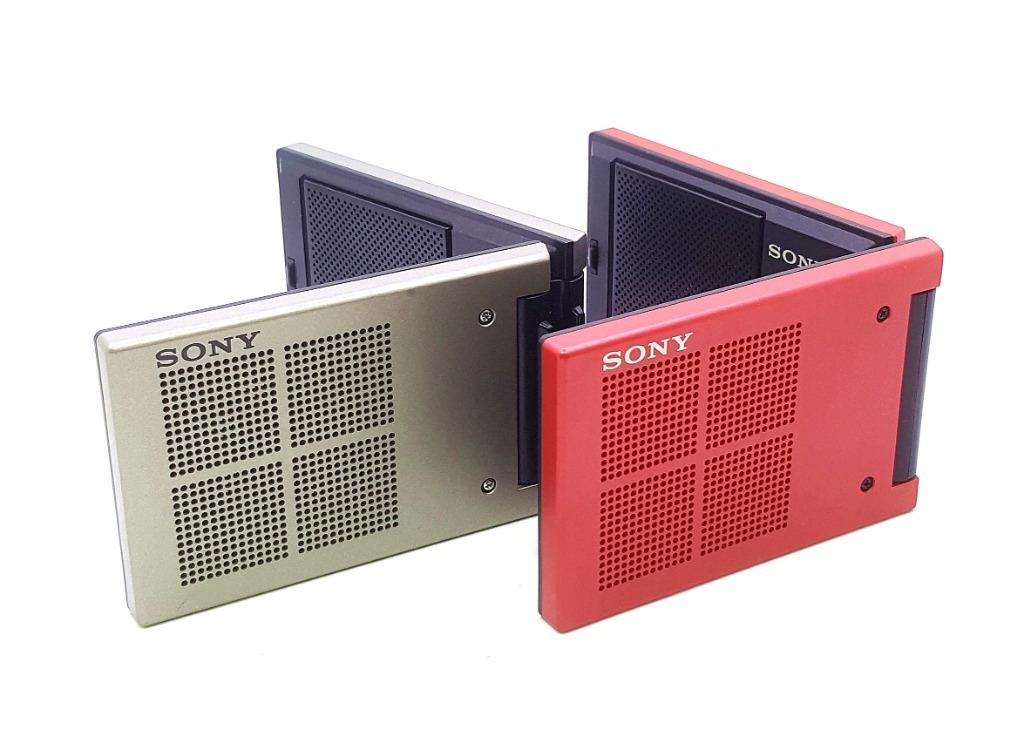 Rare! Vintage SONY SQAIR Walkman SS-WM20 Portable Folding Audio Speakers.  Made in Japan