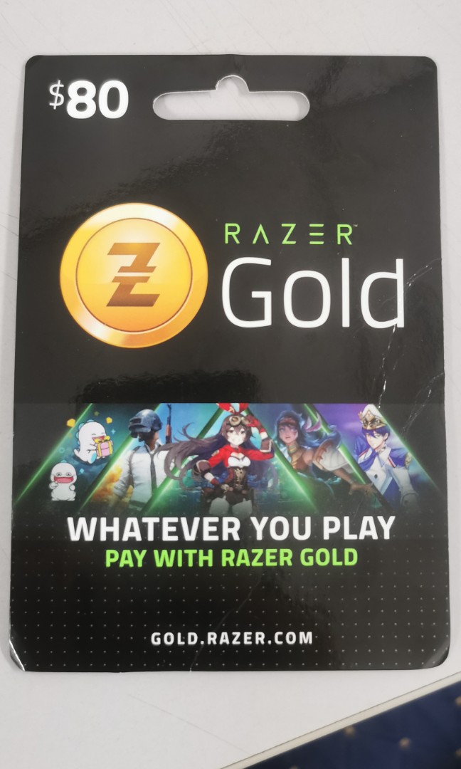 RAZER GOLD $80, Video Gaming, Gaming Accessories, Game Gift Cards ...