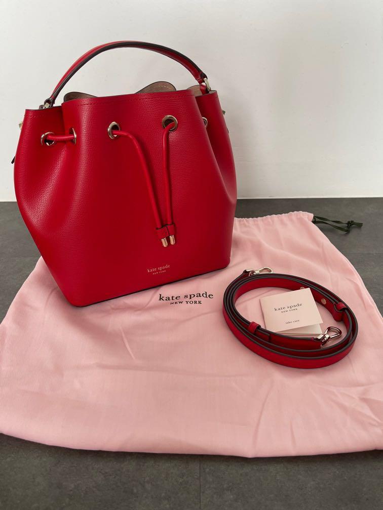 Red Kate Spade Bucket Bag (Authentic), Women's Fashion, Bags & Wallets,  Shoulder Bags on Carousell