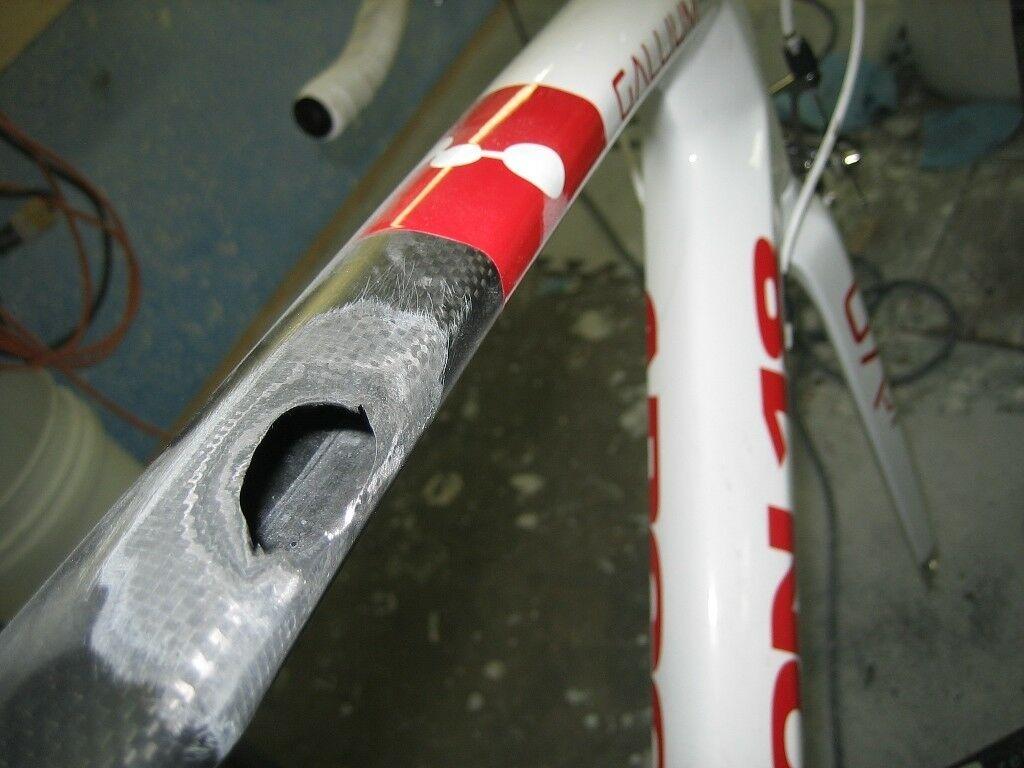 Repair cracked dented bike bicycle frame with scratches carbon aluminum