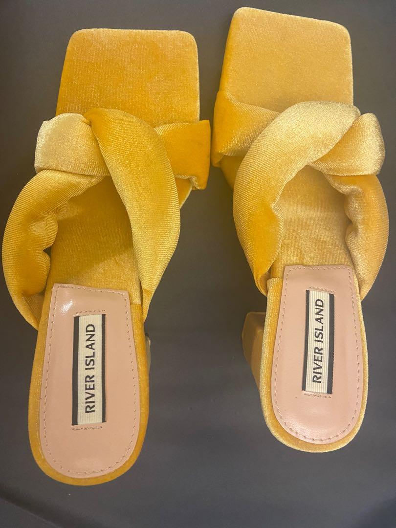 River island yellow sandals hotsell
