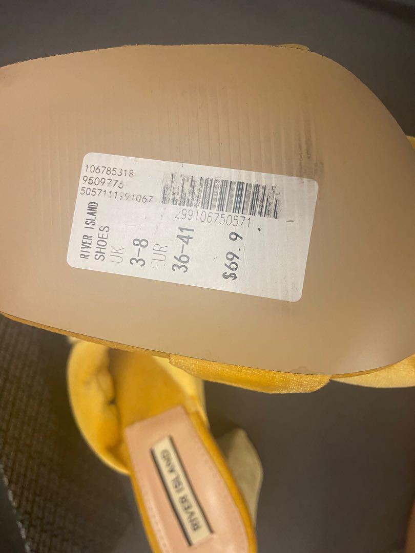 River island shop mustard shoes