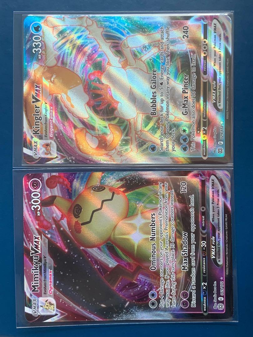 SEE DESC] MIMIKYU VMAX / KINGLER VMAX / WHIMSCOTT VSTAR / URSHIFU VMAX /  AGGRON VMAX, Hobbies & Toys, Memorabilia & Collectibles, Vintage  Collectibles on Carousell