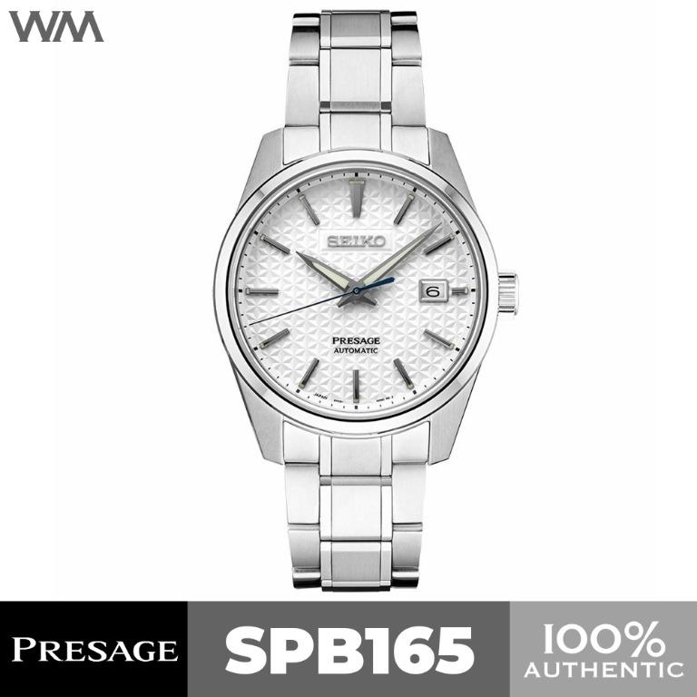 Seiko Presage Sharp Edged Series White Dial Stainless Steel Automatic Watch  SPB165 SPB165J1, Luxury, Watches on Carousell