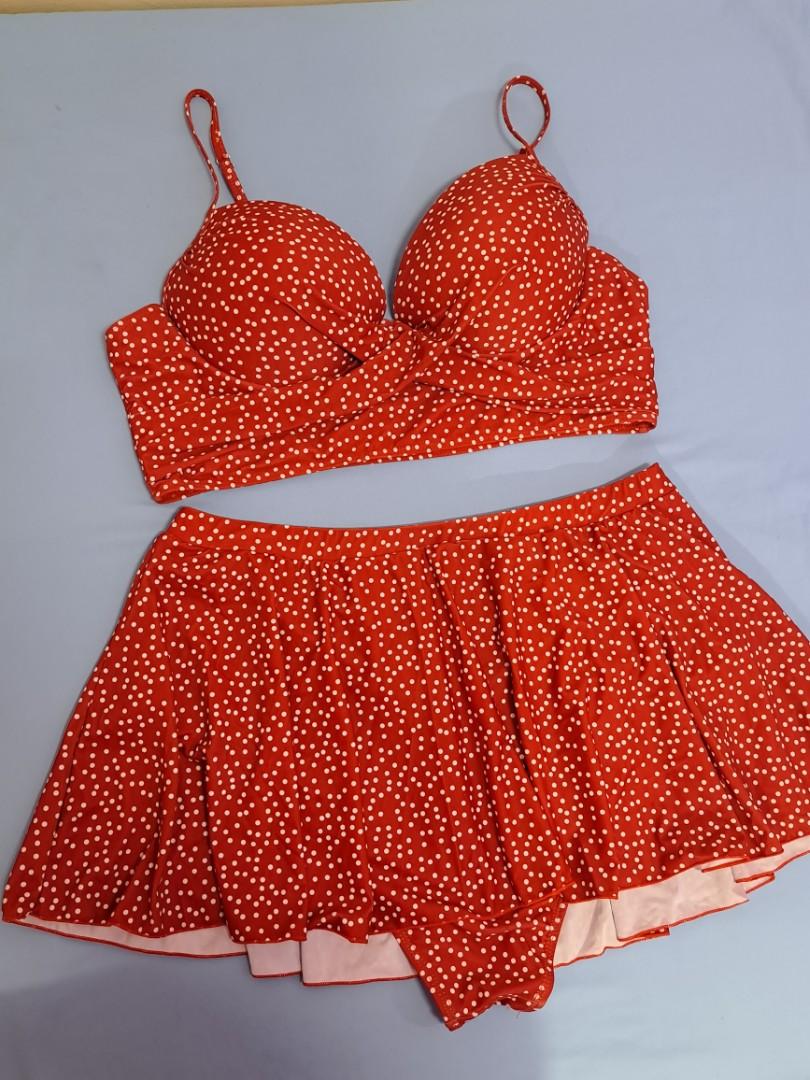 Shein plus size red bikini, Women's Fashion, Swimwear, Bikinis