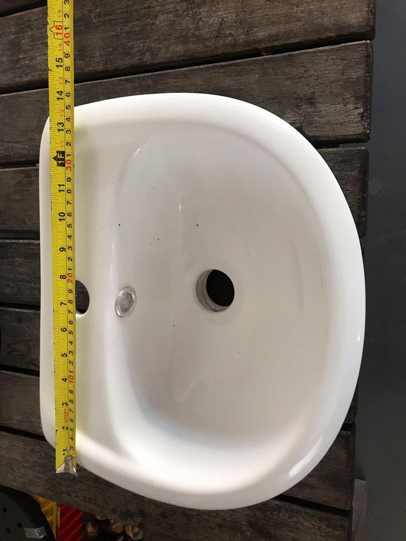 Small Toilet wash Basin sink, Furniture & Home Living, Bathroom