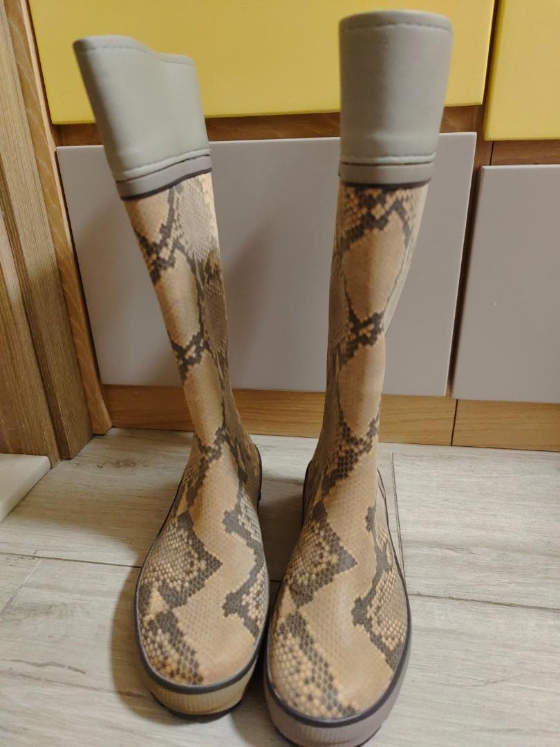 Snake print rain boots cheap