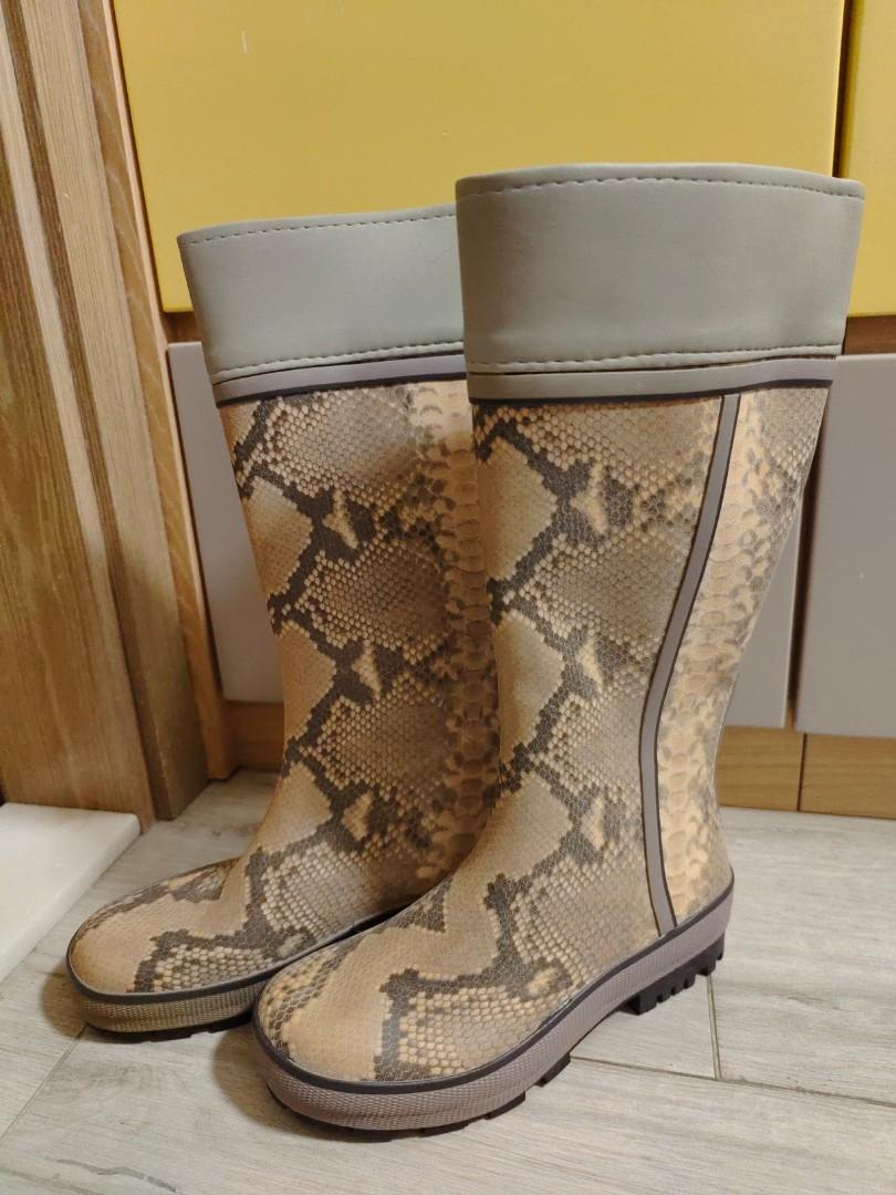 Snake print rain boots discount