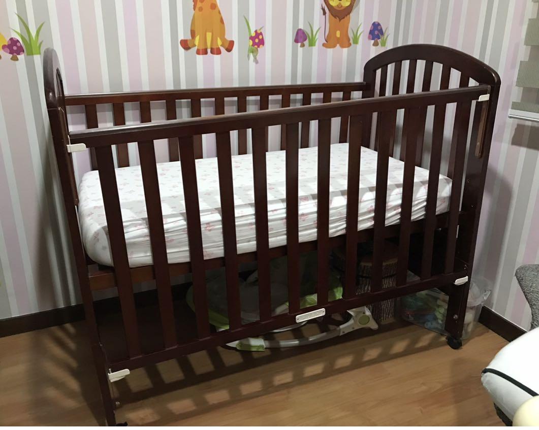Wood color crib cheap
