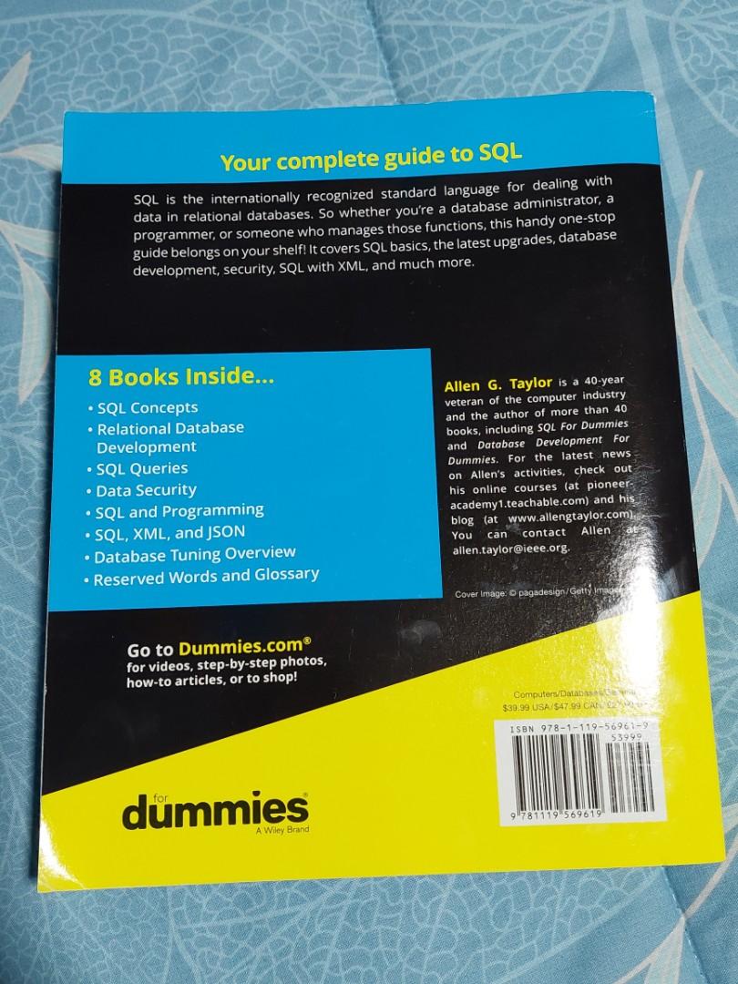 Sql for dummies hobbies toys books magazines textbooks on carousell