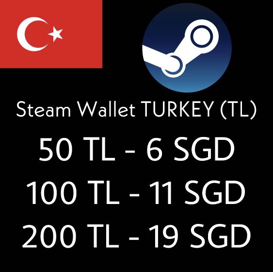 Steam Wallet Gift Card (TURKEY), Video Gaming, Gaming Accessories, Game