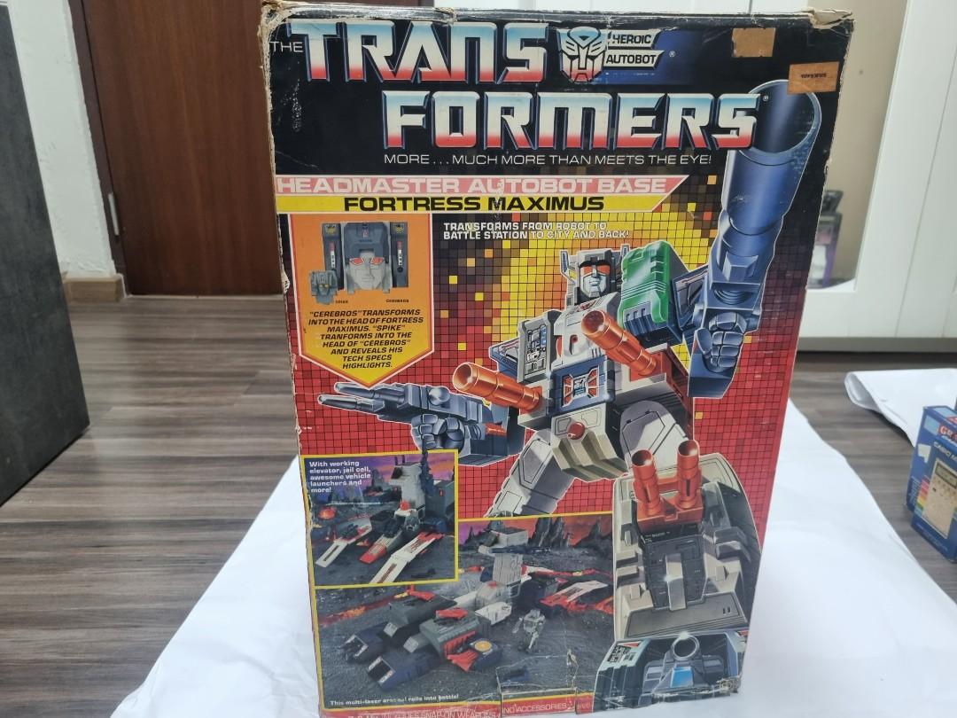 Transformers g1 Headmaster Autobot base Fotress Maximus Box & Styrofoam