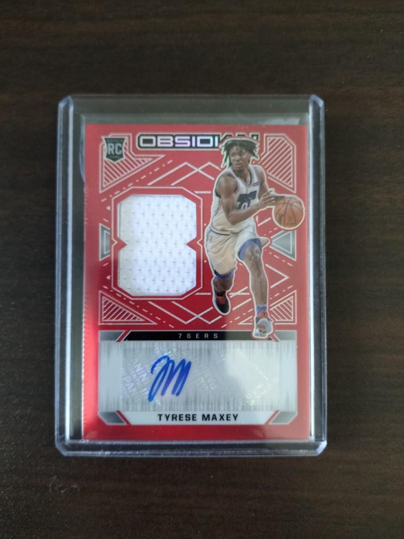 TYRESE MAXEY RED FLOOD RPA ROOKIE RC PATCH AUTOGRAPH 2020 21 PANINI 