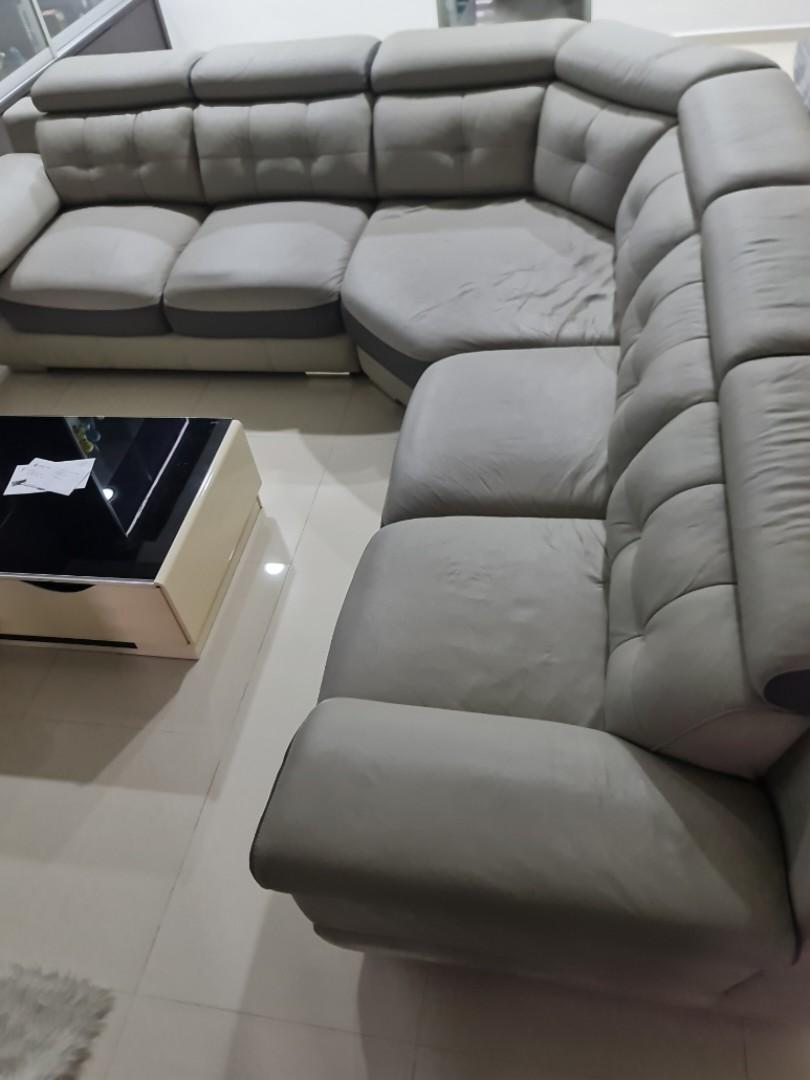 U shape leather sofa set, Furniture & Home Living, Furniture, Sofas on