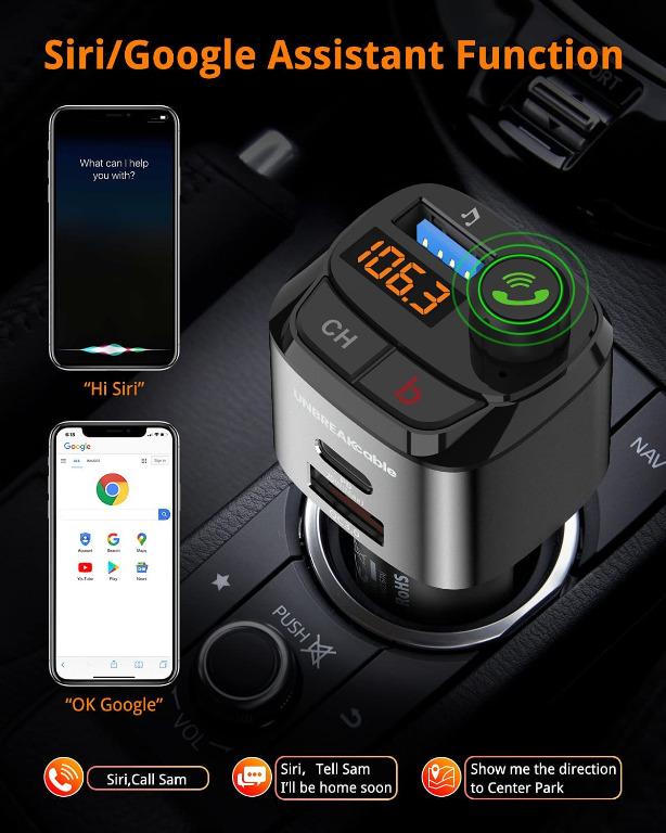 New Fm Transmitter Car Wireless Fm Radio Adapter Pd 20w Qc 3 0 Stronger  Microphone Cigarette Lighter Radio Music Adapter Charger Supports Hands  Free Siri Google Assistant, High-quality & Affordable