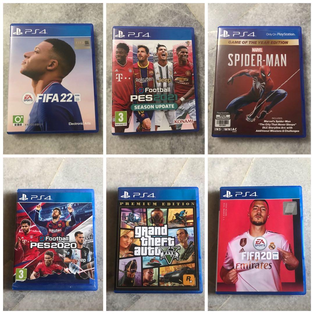 Used Ps4 Game - Pes 2020 / Gta V / Fifa 20 / Fifa 22 / Pes 2021 / Pes 21 /  Spider-Man / Spiderman, Video Gaming, Video Games, Playstation On Carousell