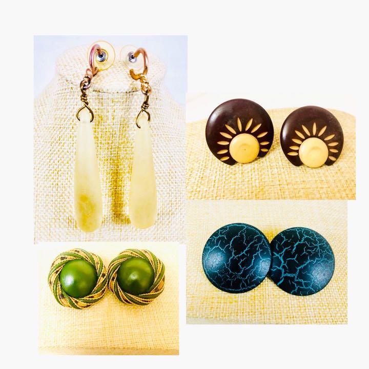 Vintage 80s earrings sales