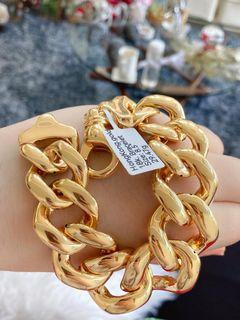 18k HK Gold Chunky Bracelet