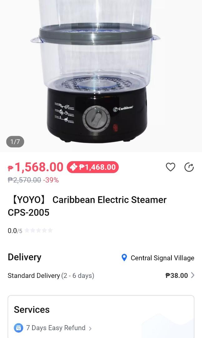 2 LAYER ELECTRIC STEAMER (Category: Cookware & Accessories) located in Taguig. Submitted by cheljay24 (Listing ID 1164170159, Image 1). Description: * Only used for testing ONHAND✔️ ONHAND✔️ LIMITED STOCK AVAILABLE❗️ For Interested Buyer(s) message us at m.me/chelaiannecorner For more affordable Products please Like & Check our page https://www.facebook.com/chelaiannecorner/ 👍 Meetup Point: DNS DENTAL CLINIC General Espino St. Central Signal Vil