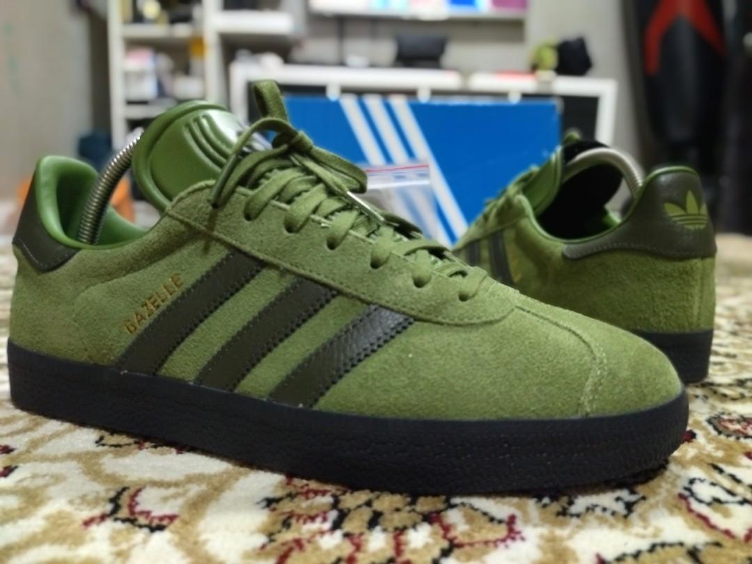 Adidas gazelle green black sole store