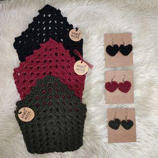 Bandana crochet + earrings(free)
