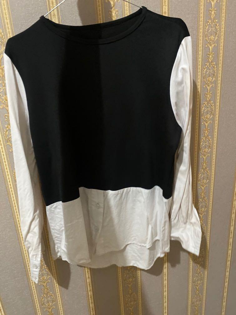 Black And White Top, Fesyen Wanita 