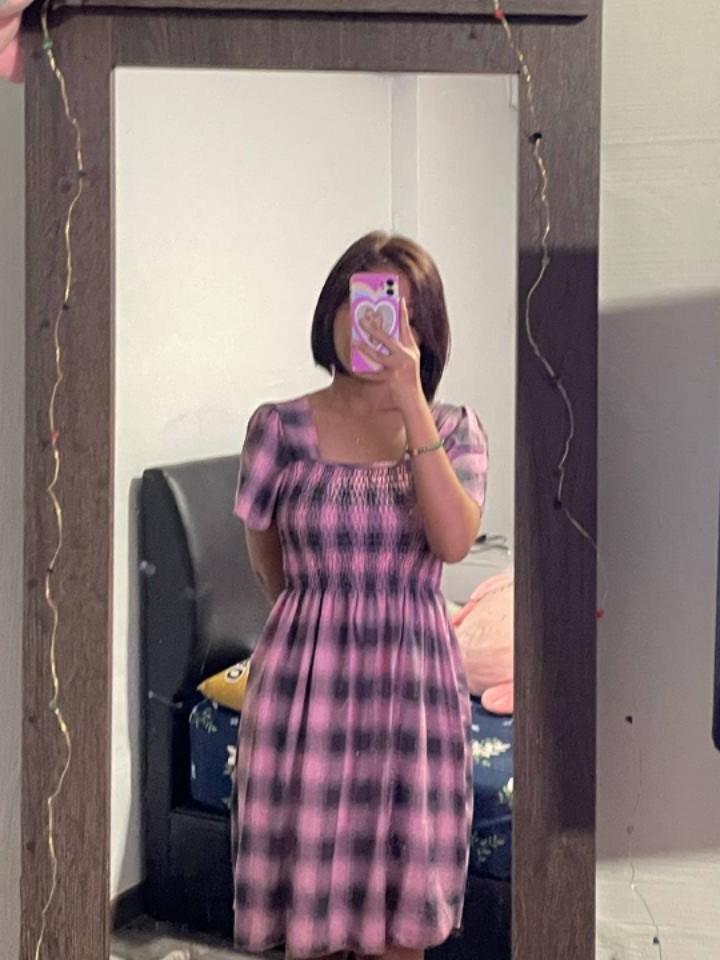 black pink gingham babydoll dress korean uzzlang grunge punk emo Women s Fashion Dresses Sets Dresses on Carousell