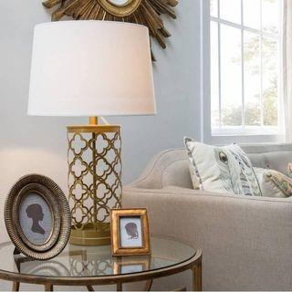 Brand New Gold Metal Table Lamp (H63 x W36cm)