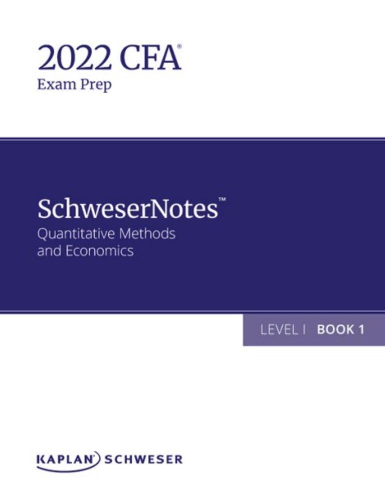 全新CFA 2022 Level 1/Kaplan Schweser Notes Exam Prep(5 books