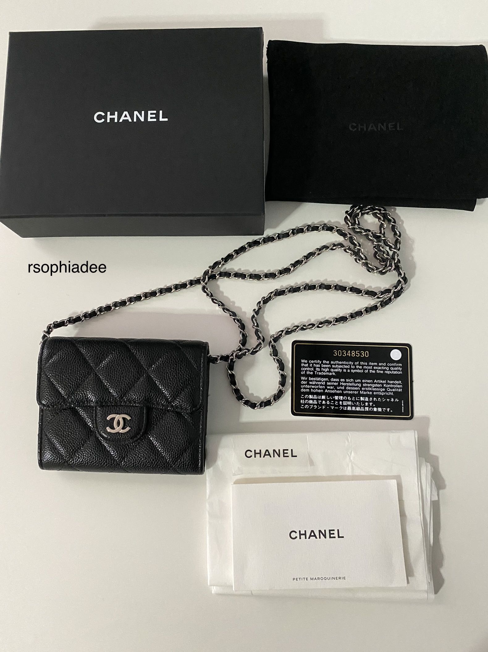 Chanel micro mini bag on chain black  wwwchanelvintagenet