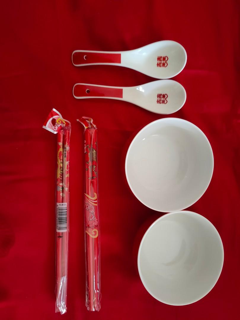 Chinese wedding bowl set, Furniture & Home Living, Kitchenware & Tableware, Other Kitchenware