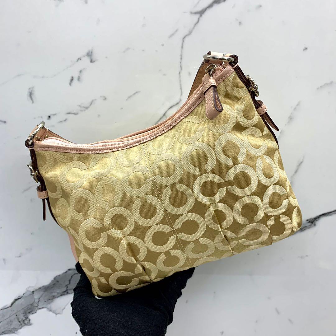 SOLD Coach pochette, ivory lambskin, $38, like new condition