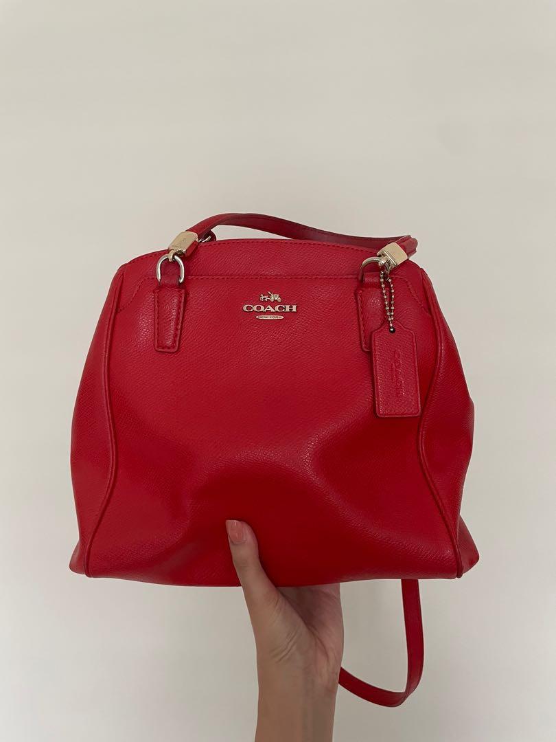 Red on sale coach satchel