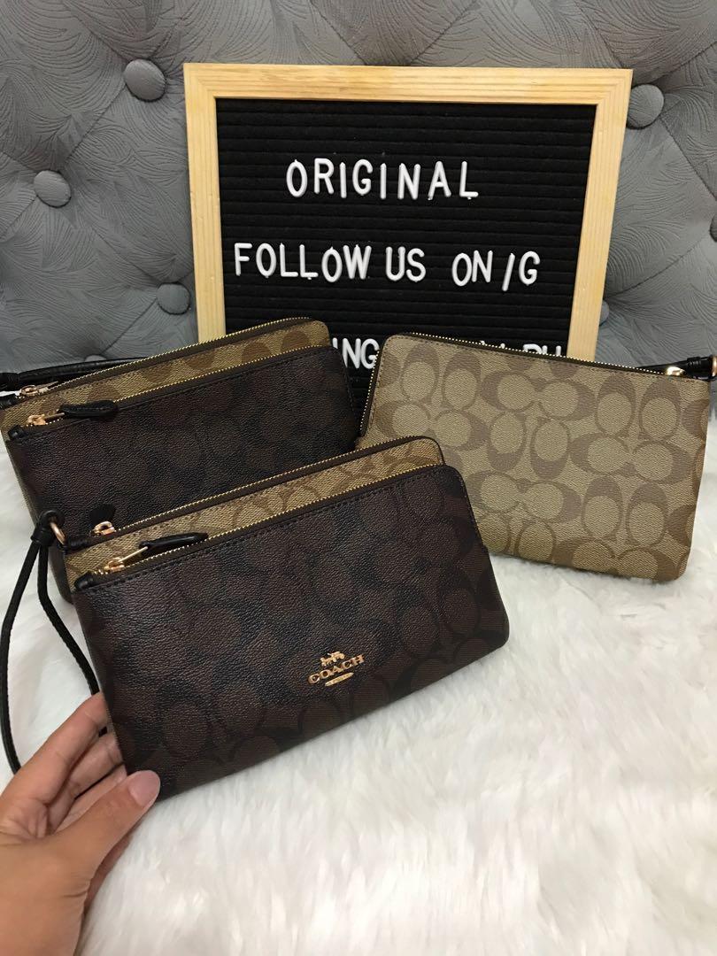 Coach wristlet large sale size