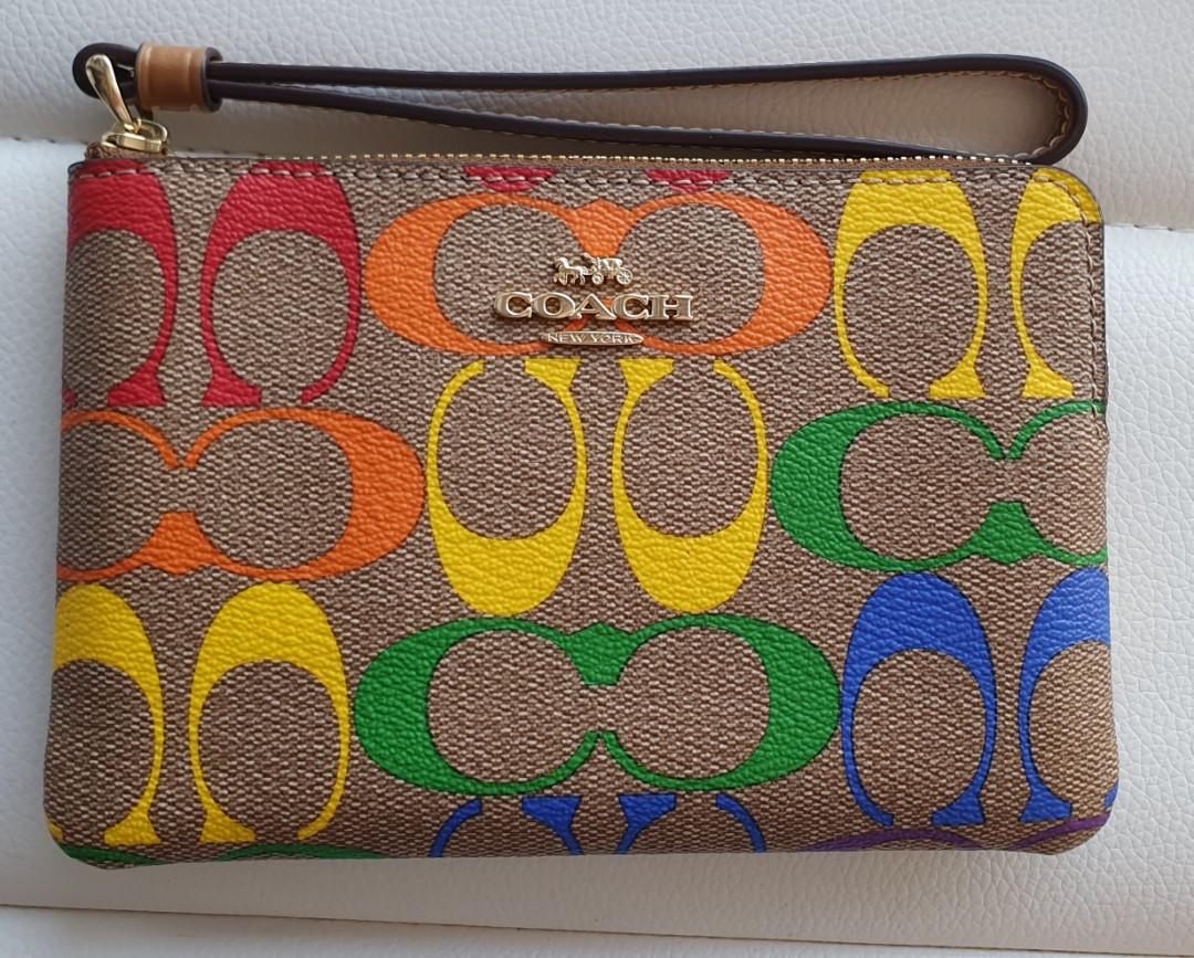 coach rainbow card holder