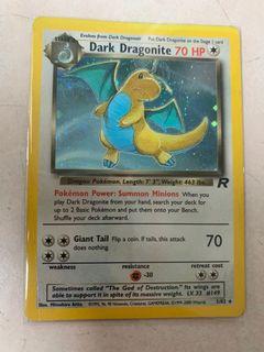 Dark Dragonite, Holo unlimited, Team Rocket unlimited single, 5/82 (swirl holo)