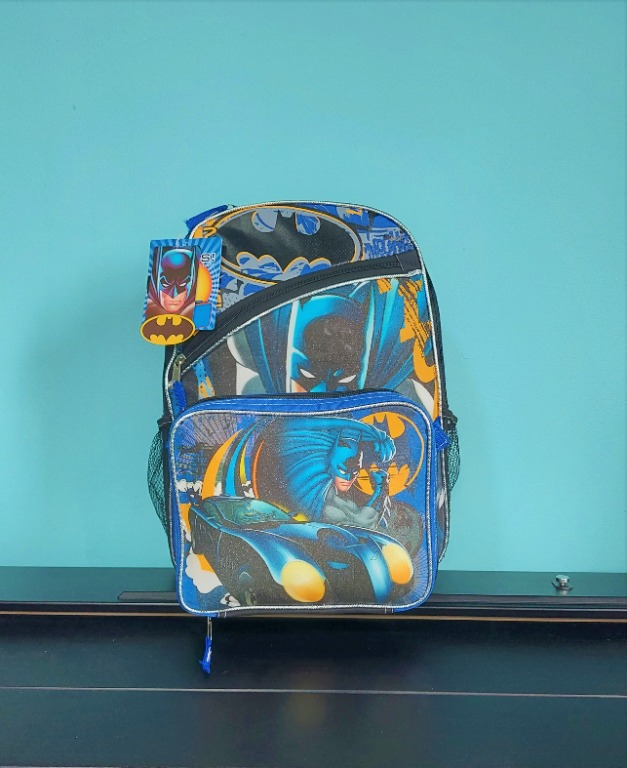 DC Batman Backpack with Lunch Bag Set, Men's Fashion, Bags, Backpacks