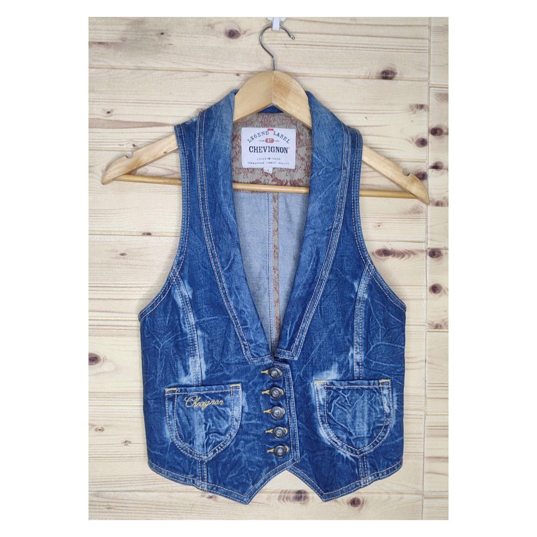 Denim Vest Very Cute Acid Wash, Women's 